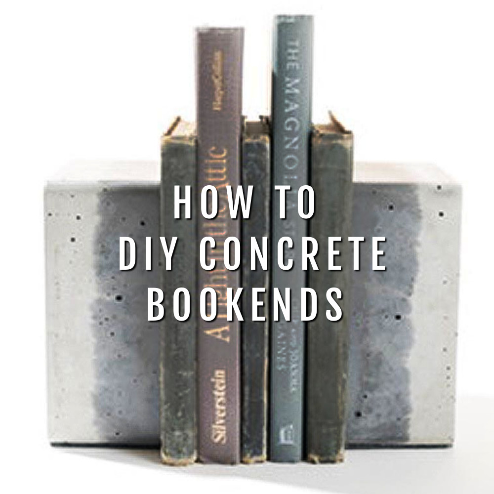 DIY Concrete Bookends